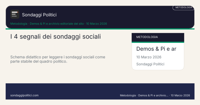 Immagine di anteprima per Fiducia nelle istituzioni e cultura politica: cosa raccontano i sondaggi sociali oltre il voto