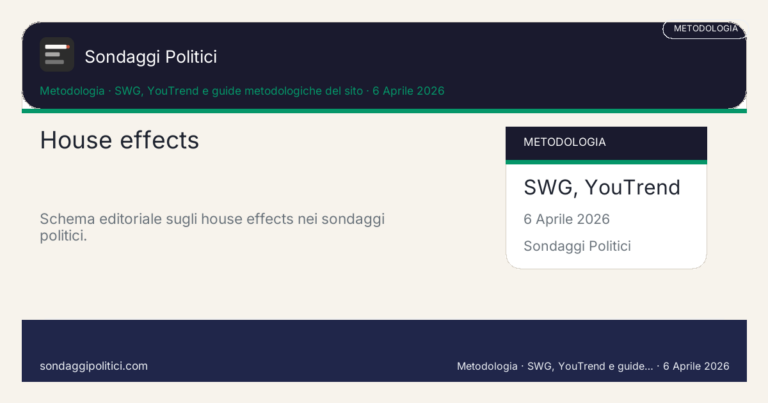 Immagine di anteprima per House effects nei sondaggi: perché due istituti non dicono mai esattamente la stessa cosa
