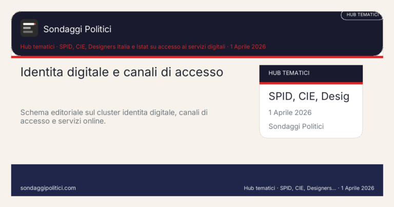 Immagine di anteprima per Identità digitale, canali di accesso e servizi online
