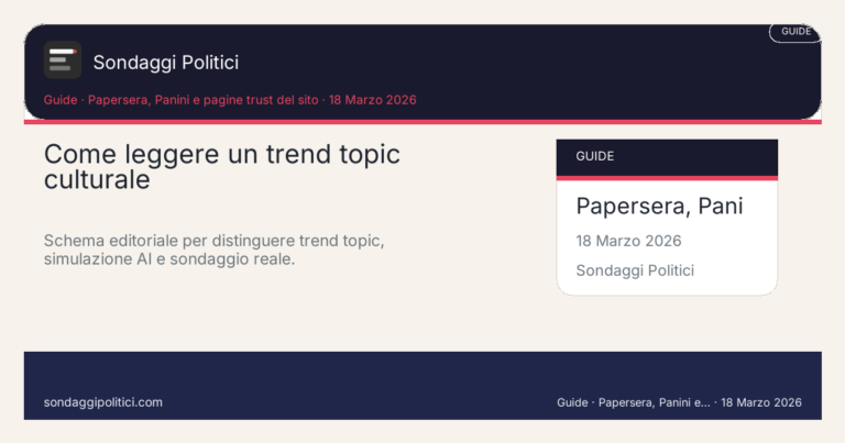 Immagine di anteprima per Come leggere un trend topic culturale senza scambiarlo per un sondaggio