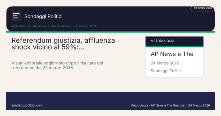 Immagine di anteprima per Referendum giustizia, affluenza shock vicino al 59%: perché cambia tutta la lettura
