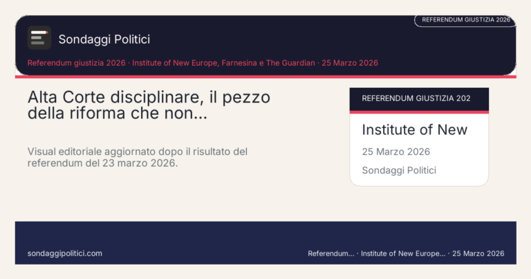 Immagine di anteprima per Alta Corte disciplinare, il pezzo della riforma che non ha sfondato