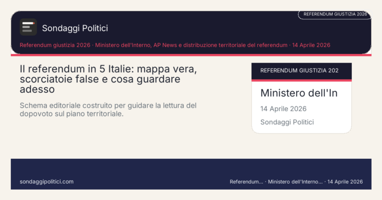Immagine di anteprima per Il referendum in 5 Italie: mappa vera, scorciatoie false e cosa guardare adesso