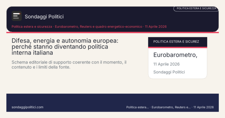 Immagine di anteprima per Difesa, energia e autonomia europea: perché stanno diventando politica interna italiana