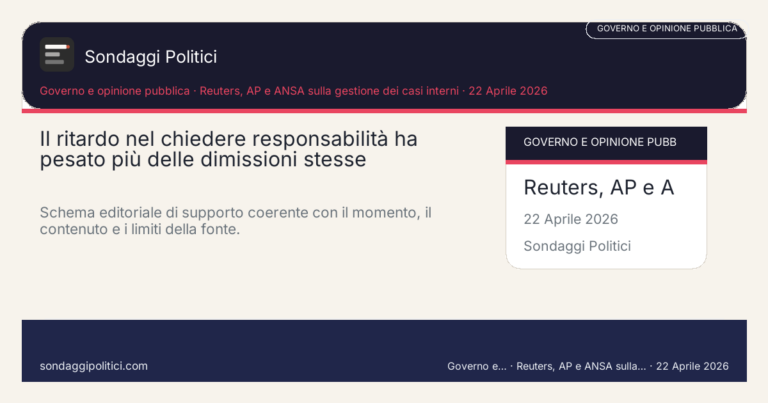 Immagine di anteprima per Il ritardo nel chiedere responsabilità ha pesato più delle dimissioni stesse