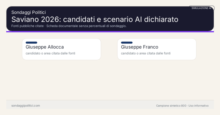 Immagine di anteprima per Saviano 2026, simulazione AI: Allocca contro Franco dopo le liste