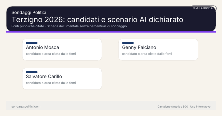 Immagine di anteprima per Terzigno 2026, simulazione AI: Mosca, Falciano e Carillo
