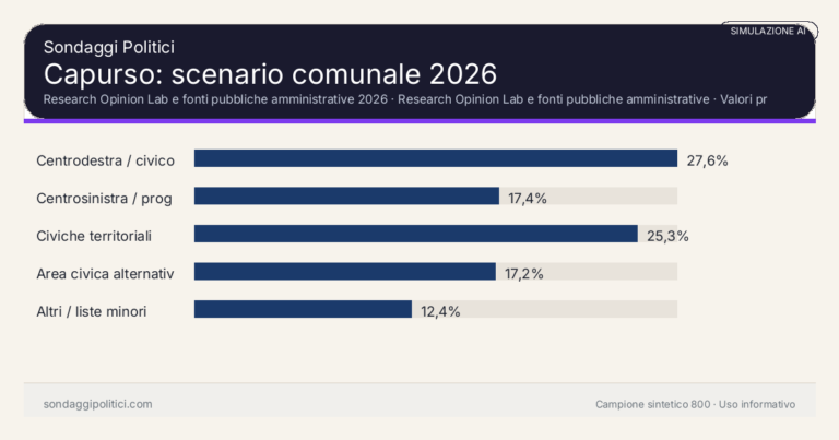 Immagine di anteprima per Capurso 2026, simulazione AI: scenario comunale e limiti