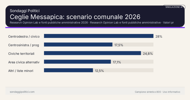 Immagine di anteprima per Ceglie Messapica 2026, simulazione AI: scenario comunale e limiti