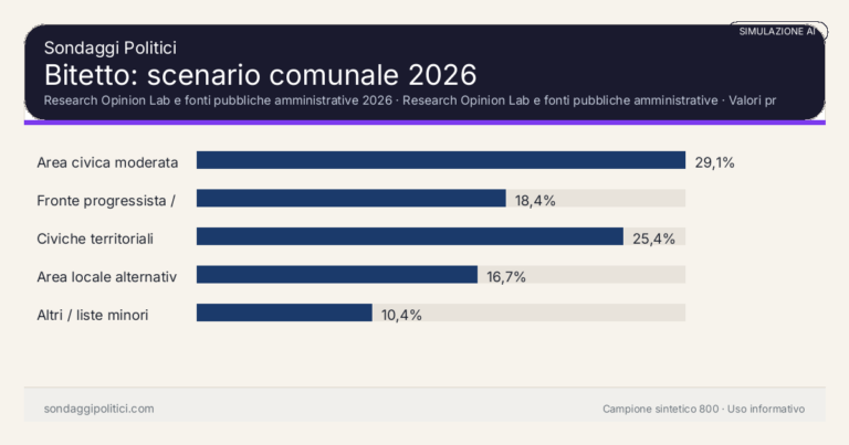 Immagine di anteprima per Bitetto 2026, simulazione AI: scenario comunale e limiti