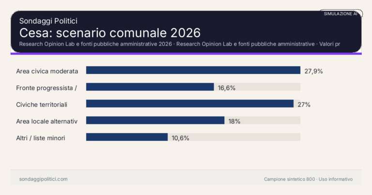 Immagine di anteprima per Cesa 2026, simulazione AI: scenario comunale e limiti