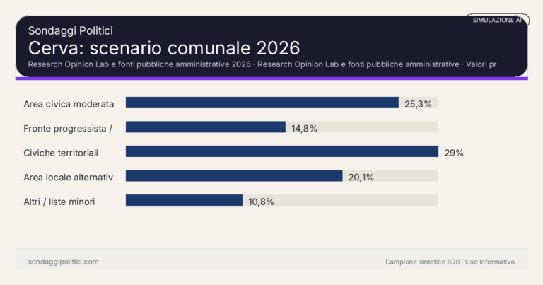 Immagine di anteprima per Cerva 2026, simulazione AI: scenario comunale e limiti