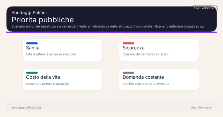 Immagine di anteprima per Simulazione AI controllata: stessi profili, priorità tra sanità, sicurezza e costo della vita