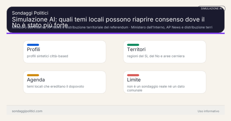 Immagine di anteprima per Simulazione AI: quali temi locali possono riaprire consenso dove il No è stato più forte