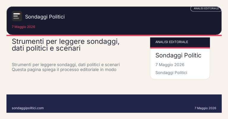 Strumenti per leggere sondaggi, dati politici e scenari