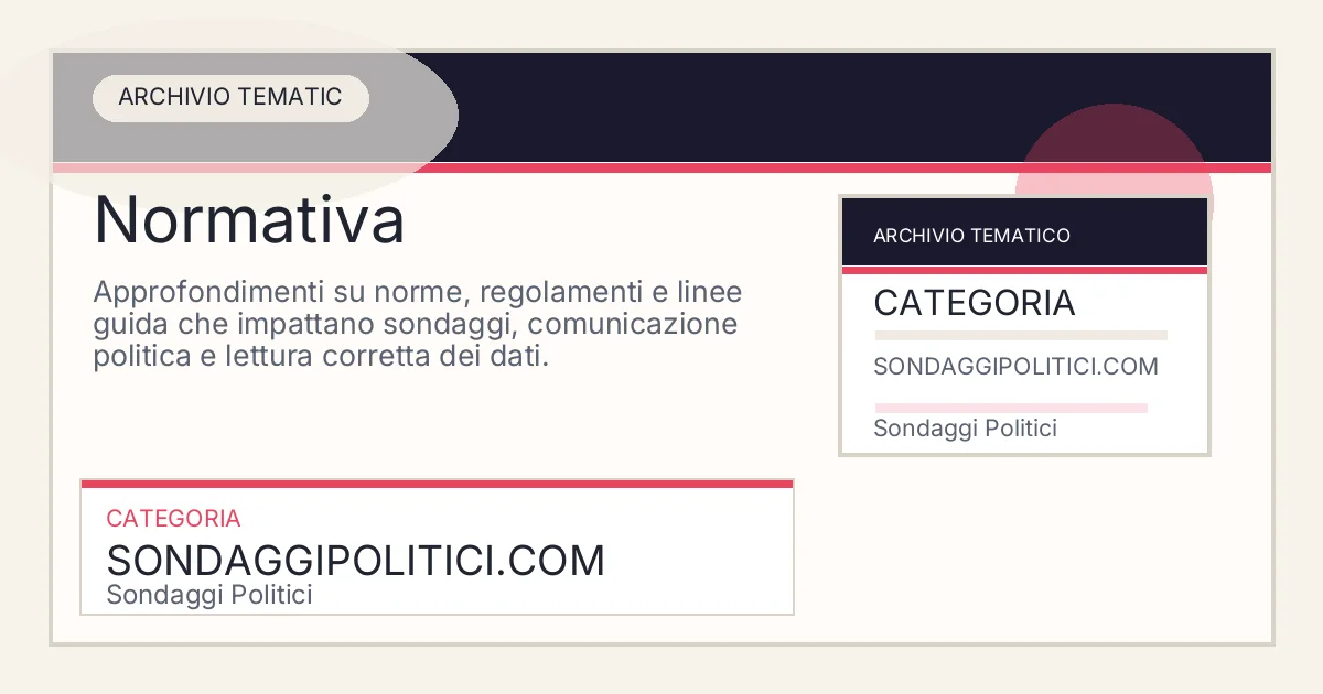 Card editoriale dell’archivio Normativa su Sondaggi Politici.
